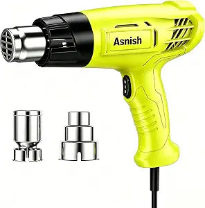Asnish Heat Gun 1500W, Hot Air Gun Kit Dual Temperature Settings 572~932