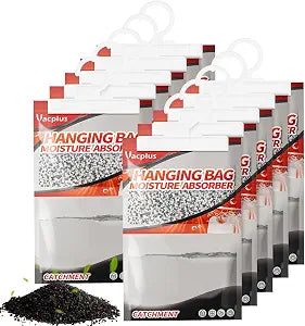Vacplus Moisture Absorber, 9.8 OZ Hanging, Strong Absorption, Charcoal