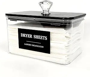 Dryer Sheet Holder with Airtight Lid for Laundry Room Organization