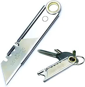 Screwpop Ron's Utility Pocket Knife 3.0 Gift for Men Attaches to Keychain and Carabiner with Magtrak Technology Stainless Steel