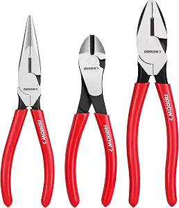 ARROW 3PCS Pliers Set, Premium Carbon Steel, High Leverage Design