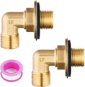 Wall Mount Commercial Faucet Installation kit,Lead-Free 90 dergee backsplash Mount Set for Stainless Steel Commercial Kitchen Prep & Utility Sink, 2 Pack
