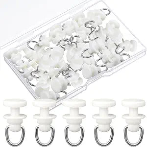 50 Pcs Curtain Track Gliders Roller Hooks Plastic Ceiling