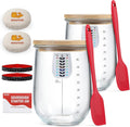2 Pack 34oz Sourdough Starter Jar, Glass Sour Dough Starter Feeding Jar Set