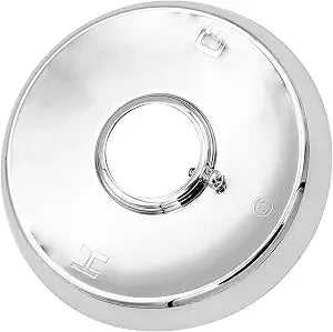 Large Shower Flange, 4-1/2 inch Outside Diameter, Replacement for Mixet Shower Escutcheon Flange, Polished Chrome Finish (9700.)