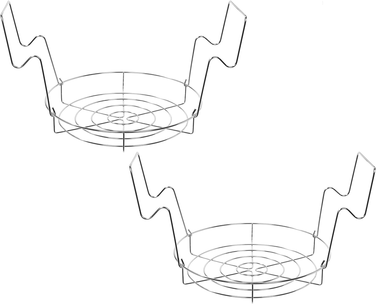 Concord 12" Stainless Steel Canning Rack. Holds 8 Pint or 7 Quart Jars. No Rust, Extra Stability. FITS IN POT WITH AT LEAST 12.5" WIDTH. BULK PACKS (2 Pack)