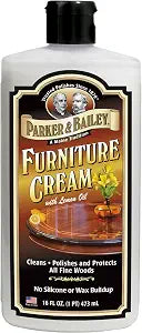 Parker & Bailey Furniture Cream, Floor & Furniture Cleaner, Quick Shine Restorer for Cabinets, Tables & Surfaces, 16 oz.