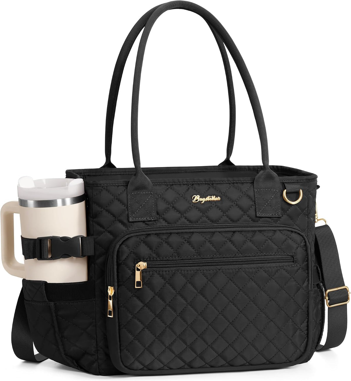 Bagstellar Lunch Box for Women Insulated Lunch Bag Quilted Soft Cooler Tote