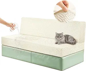 2 PCS RV Waterproof Couch Covers Set for Jackknife Sofa Pet Friendly