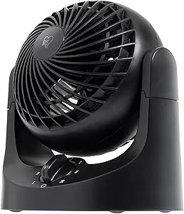 IRIS USA WOOZOO Mini Desk Fan, Dorm Bedside Office, Quiet, 112 Tilt, Black