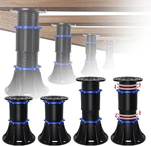 YHK 4PCS Adjustable Height Bed Support Legs 8.4-13.5 inch, Bed Frame Support Legs for Bed Slat, Bed Support Reinforcement Parts Bed Frame Support Replacement