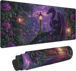 Dragon Mouse Pad Extended Large Gaming Mouse Pad XL Stitched Edges for Gamer Home Office 31.5 X 11.8 Inch