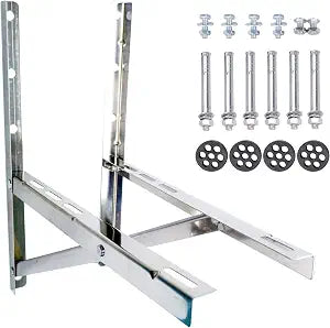 Wall Mounting Bracket for 9000-24000 BTU CondenserAc Support Brackets Rust Free Stainless Steel for Mini Split Air Conditioner Heat Pump Systems. (Small9000-24000BTU)