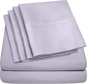 King Size Bed Sheets - 6 Piece 1500 Supreme Collection Fine Brushed Microfiber Deep Pocket King Sheet Set Bedding - 2 Extra Pillow Cases, Great Value, King, Lilac