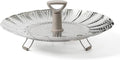 Martha Stewart Richburn 10.6-Inch Telescopic Folding Steamer Insert with Nylon Handle - Mirror Finish, Durable Stainless Steel Vegetable and Food Steamer