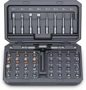 Bomivoi 42 in 1 Magnetic Screwdriver Set, Ratchet Screwdriver Set with S2 Steel Bits, Detachable Handle, Multi Bit Repair Tool Kit for Home, Furniture, Electronics, Computer, Bicycle Repair, DIY