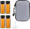 4-Pack Glass Spice Jars with Lids and Spoons, Kitchen Seasoning Storage Organizer Set with Funnel and Storage Case