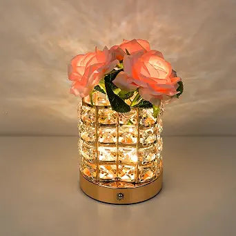 4000mAh Rechargeable Rose Lamp, Cordless Bedside Nightstand Light
