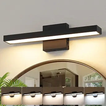 Joosenhouse Black Vanity Light for Bathroom 5CCT Dimmable LED Bath Light