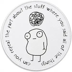 QIYUHOY Funny Affirmations School Mouse Pads for Desk, 7.9x7.9 Inch