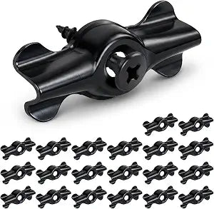 20 Pack Double Wing Flush Clips with Screws for Window Screens & Doors