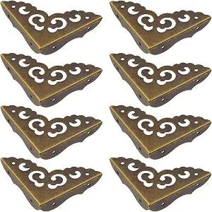 MY MIRONEY 8PCS Brass Furniture Corner Protector, 1.77" x 1.77"
