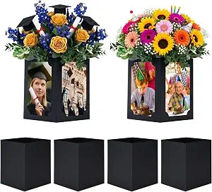 6 Pack Picture Centerpieces for Table, 4x6 Photo Display Boxes