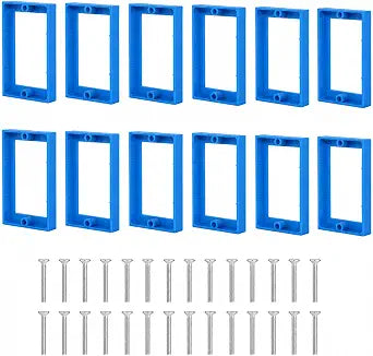 12PCS 1/2 Inch Single Gang Electrical Box Extender with 24 Screws