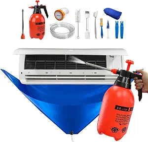 13PCS Mini Split Cleaning Kit with 2L High Pressure Sprayer