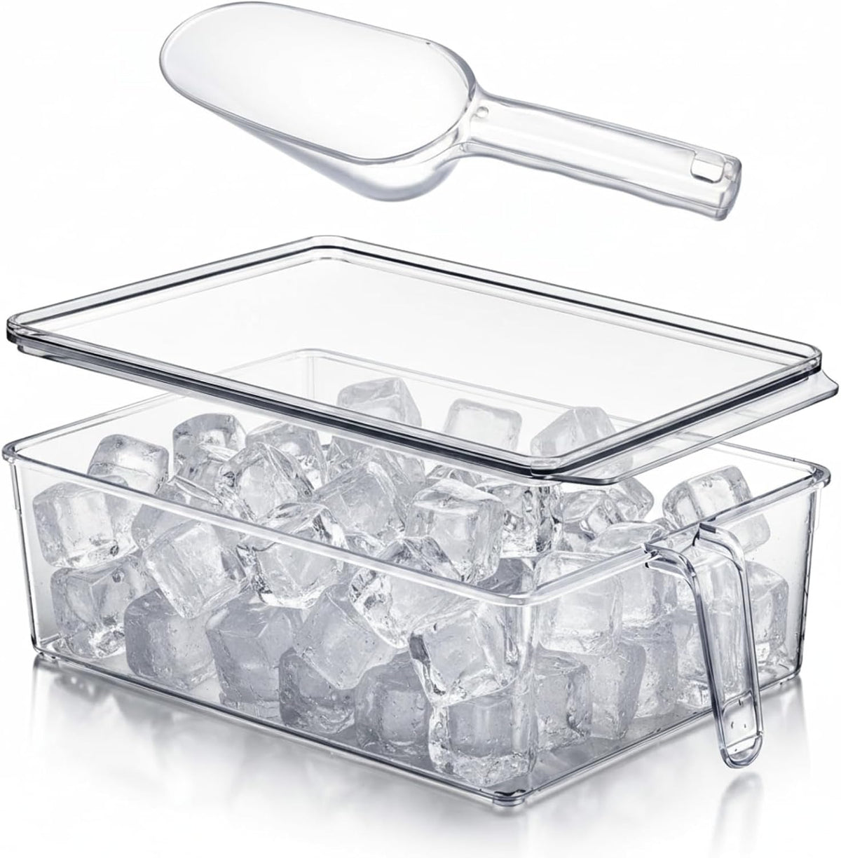 1 Set Ice Storage Bin for Freezer,12.4 x 8.07 x 3.94 Inches