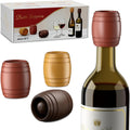 Wine Stoppers for Wine Bottle, 3 Pack Barrel-Shaped Silicone Bottle Stopper