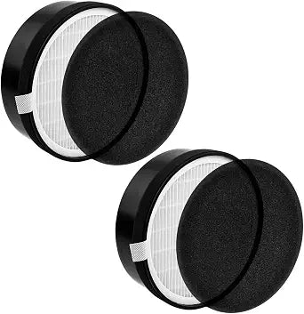 MD1-0045 Replacement Filter Compatible with Sharper Image PURIFY 5 Air Purifier Pre-Filter HEPA & Activated Carbon Filter for Bedroom Home Large Room, 2 Pack