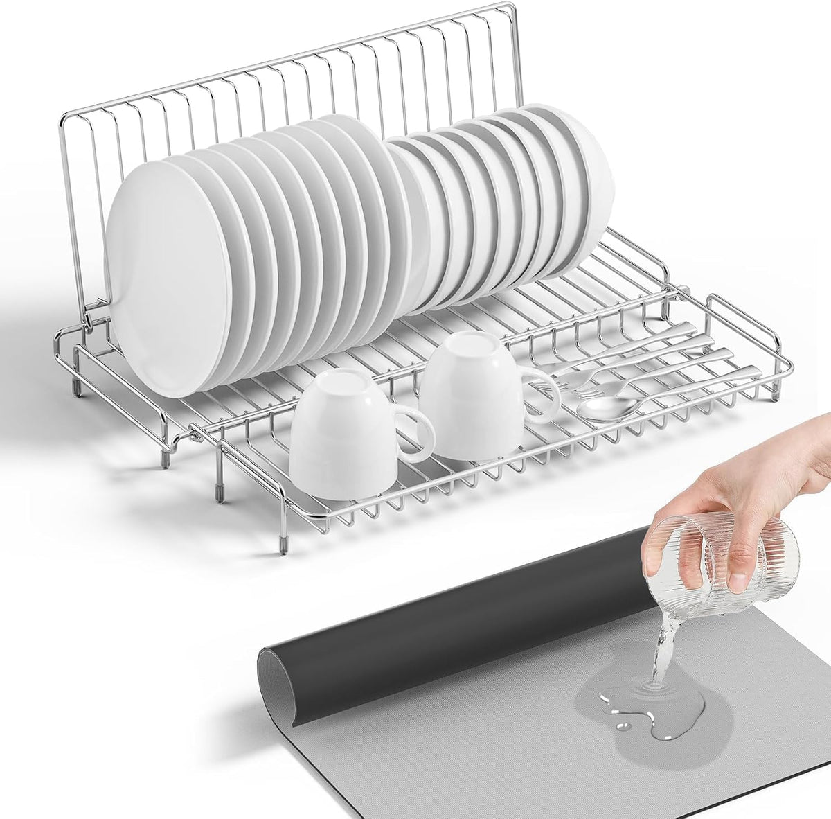 Small Dish Drying Rack Stainless Steel 304 Collapsible