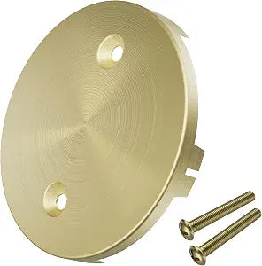 Uni-Green Universal Two-Hole Bathtub Overflow Face Plate, Brushed Gold
