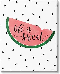Watermelon Still Life Kitchen, 24 x 30 Inch Canvas Wall Art