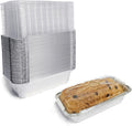 Disposable Aluminum Foil Bread Pans with Clear Lids,1.5lb, 50 Count
