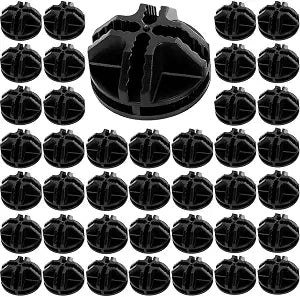 40Pcs Wire Cube Connectors Plastic Storage Cube Connectors, Wire Grid Cube Organizer Connector for Modular Closet Storage Organizer and Wire Shelving, Black