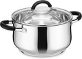 E-far 4 Quart Pot with Lid, Stainless Steel Small Stock Pot for Soup Pasta