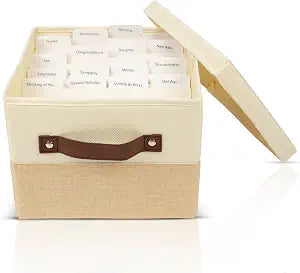 Greeting Card Organizer Box with 15 Dividers - Storage Box