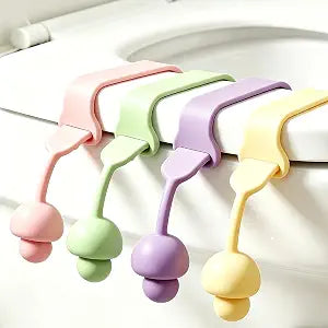 Toilet Seat Lifter, 4 Pack Silicone Toilet Lid Handle Keep Hands Clean,Hygienic No-Touch Toilet Seat Lift, Easy Install Reusable Toilet Seat Grip for Home Office Bathroom Kids Toilet Training