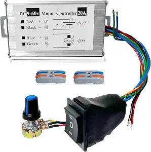 DC Motor Speed Controller DC 12V 24V 36V 48V 60V Motor Pulse Width Modulator Regulator Motor Variable Speed Controller