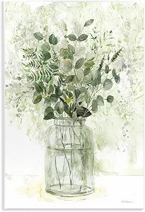 Herbal Botanical Still Life, 13 x 19 Inch Mounted Print on Wall Plaque