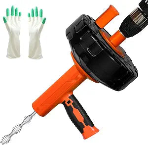 Drain Auger 33Ft, Auto-Feed Drain Clog Remover Plumbing Snake Drain Tools