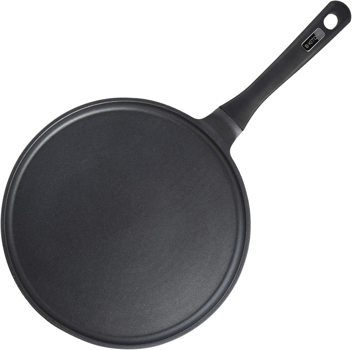 SÂ·KITCHN Crepe Pan Nonstick Dosa Pan for Roti Indian, Non-Stick Pancake Griddle Compatible with Induction Cooktop, Comal for Tortillas - 11IN