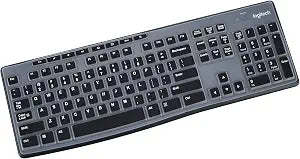 Keyboard Cover for Logitech MK295 MK270 K270 Keyboard, Logitech MK370 MK270 K270 Keyboard Skin Protector - Black