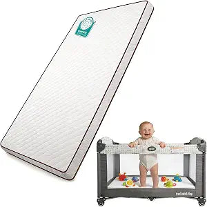 Pack and Play Mattress Pad, 38"x 26" Playpen Mattress, 1.5" Thick