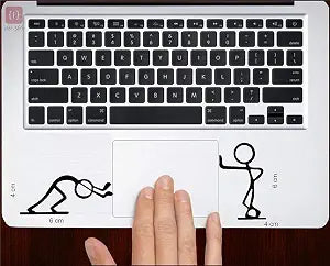 4 pcs, 2 Each Character, 4 x 6 cm, Fit All Size Laptop 13 14 15 16 17 Pack Work Hard Stickers Motivation Funny for Laptop, Vinyl Decals - Cute Artsy Eco Vinyl Decals for Computer, Scrapbook, Luggage