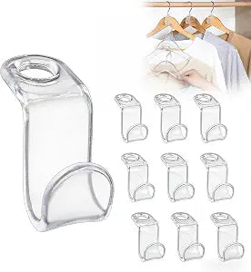 Clear Hanger Connector Hooks - Space Saving Cascading Clips for Closet Organization (50PCS)