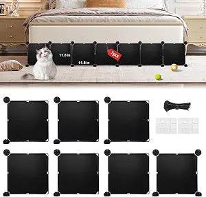 11.8" Height 83" Length Under Bed Blocker for Pets Fit Twin TwinXL Full Bed