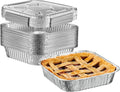 GUSTO 8x8 Square Foil Pans with Lids - [25 Sets] Disposable Food Containers Perfect for Baking, Cooking, Heating, Storing, Broiling, Preparing Food - Formerly Comfy Package